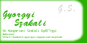 gyorgyi szakali business card